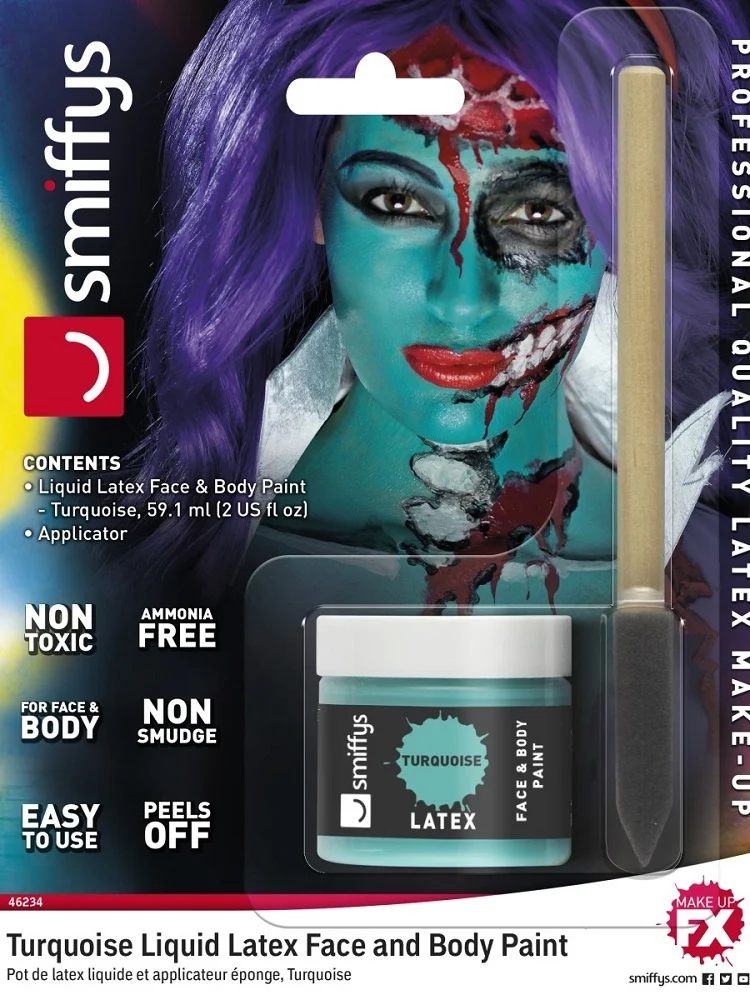Flüssiglatex mit Applikator 59,1 ml | Türkis