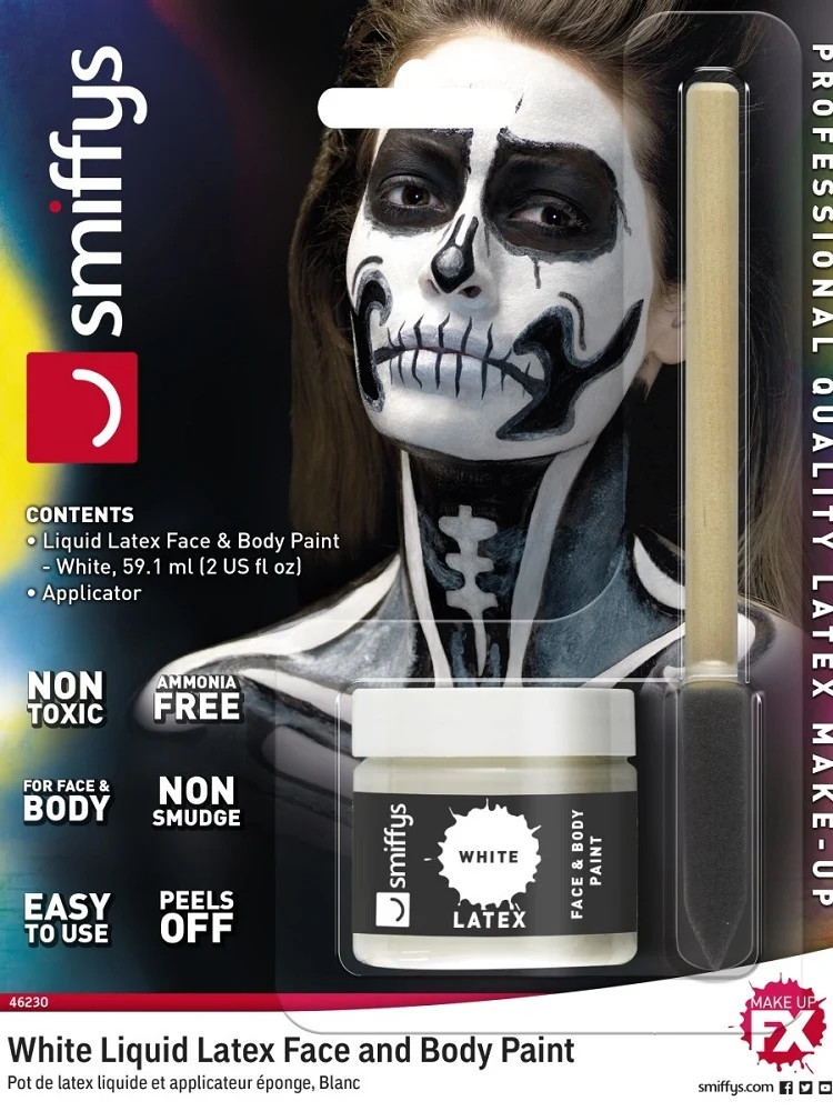 Flüssiglatex mit Applikator 59,1 ml | Weiß