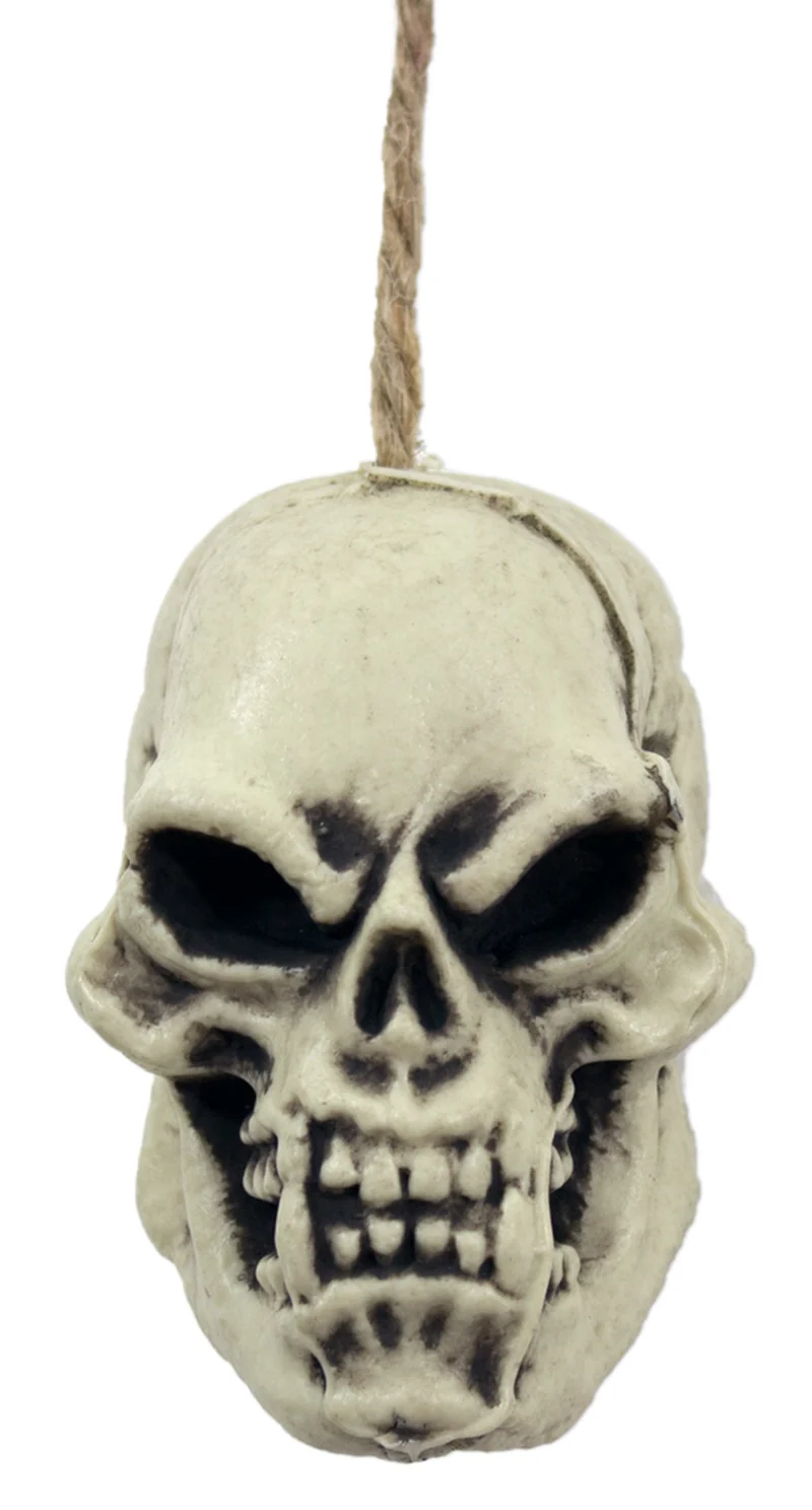 XXL Knochen und Totenkopf Girlande - 180 cm | Gruselige Party Halloween Dekoration