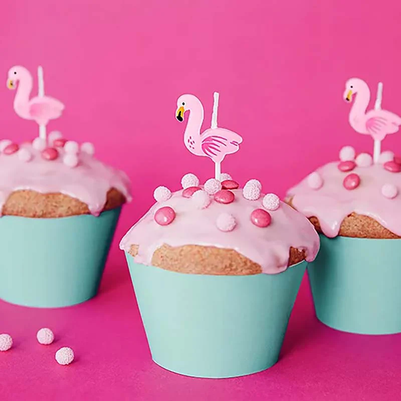 Kerzen Flamingo Rosa 3 cm
