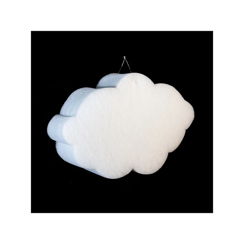 3D Wolke groß | 40×10 cm | Weiße Dekowolke aus Schaumstoff | 68346