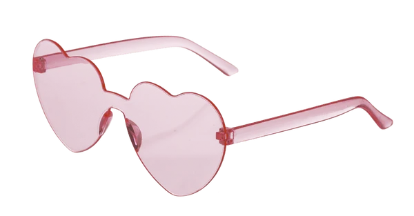 Partybrille "Hearts" Herzbrille | Rot/Rosa