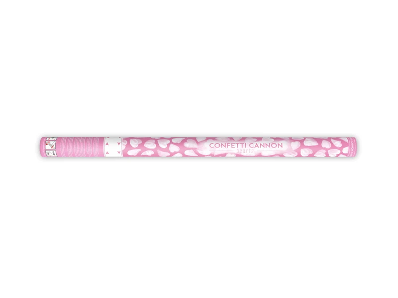 Konfettishooter Herzen 80cm Weiß