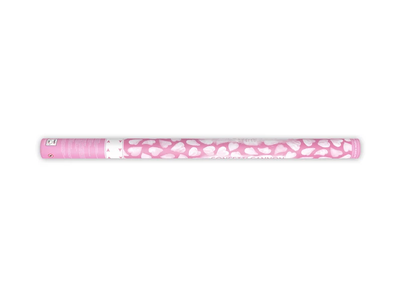 Konfettishooter Herzen 80cm Weiß