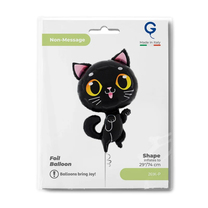 29" Folienballon Shape Katze | 74 cm - Schwarz