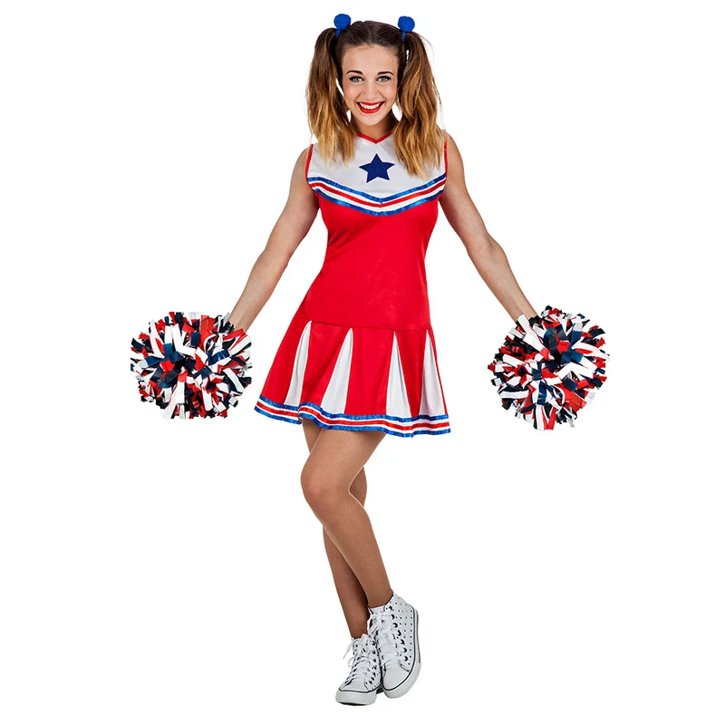 Cheerleader "Holly" Kostüm für Damen | Mehrfarbig