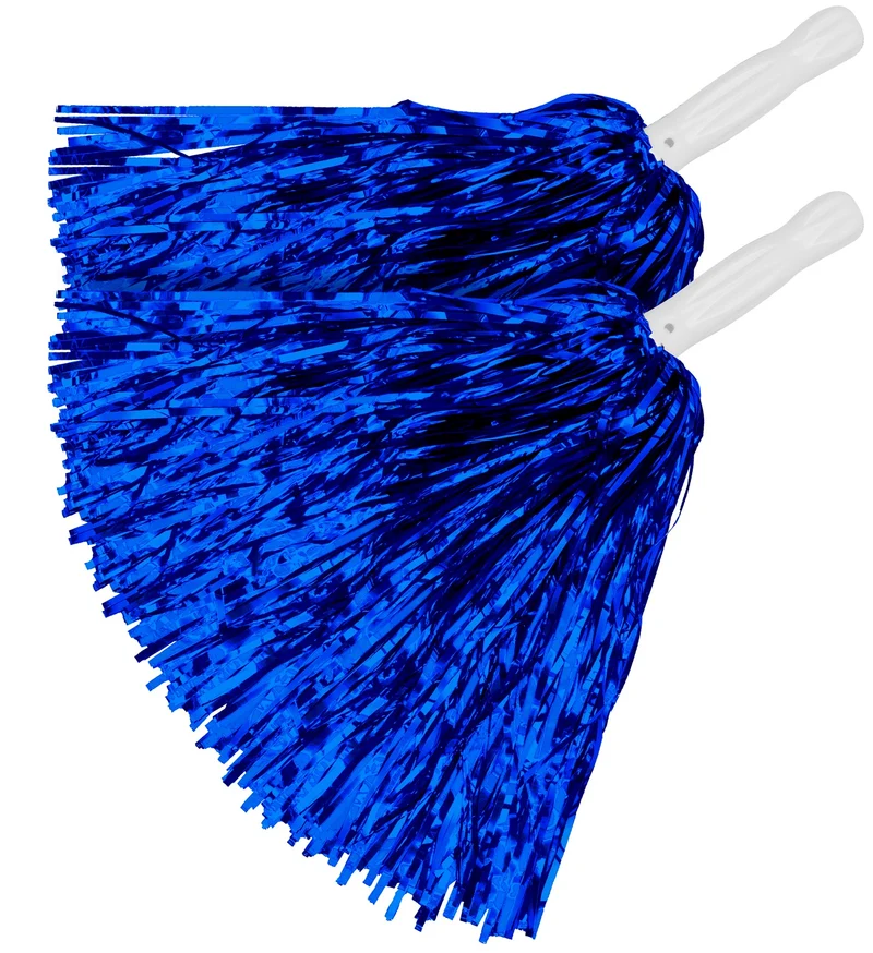 Cheerleader Pompon 2 Stück | Metallic Blau