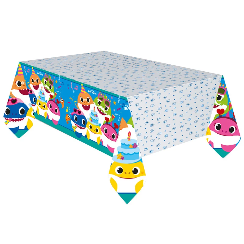 Amscan "Baby Shark" - Tischdecke mit Hai-Motiv 120 x 180 cm 9909042 | Kinder Geburtstag Partydekorat