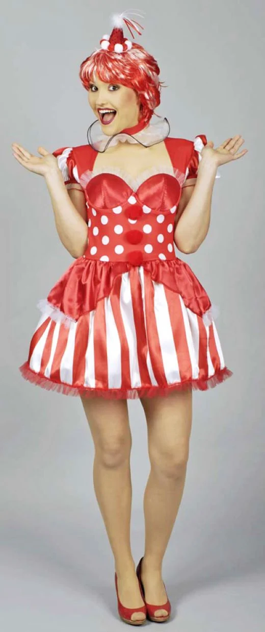 Clown Red Kostüm für Damen