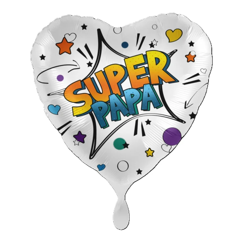 18"/Ø43cm Herz Folienballon "Super Papa"