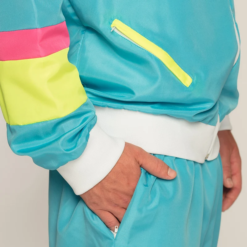 Trainingsanzug "Retro Man" für Herren | Neonblau - UV