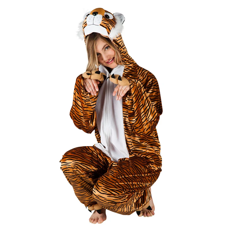 Tiger Kostüm für Erwachsene | Braun