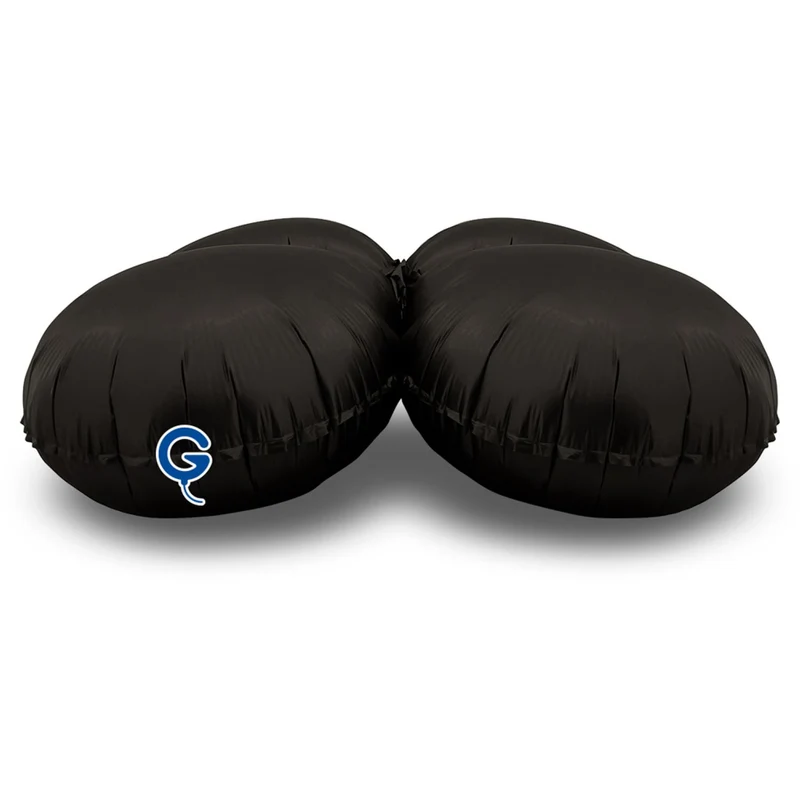 19" Folienballon Base Drops | 48 cm - Satin Schwarz (NUR LUFT)