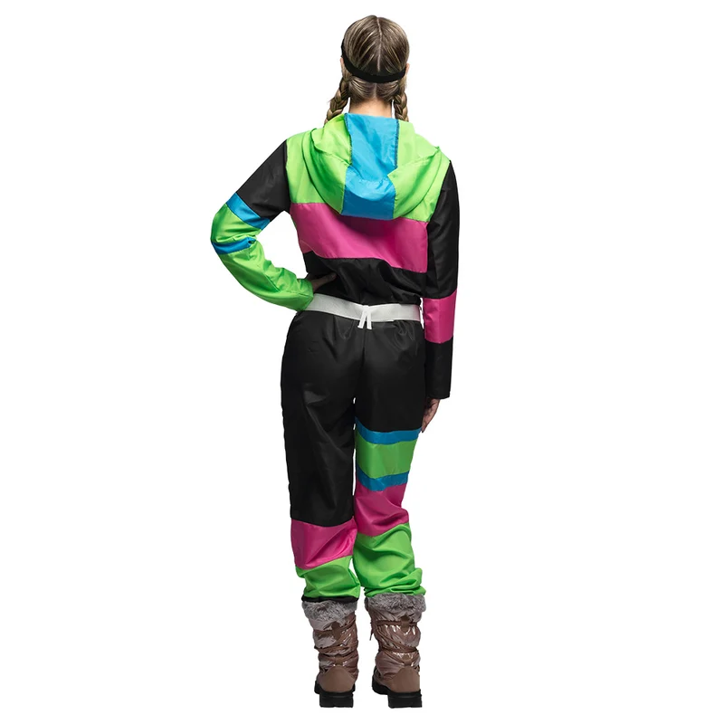 Skianzug "80´s" für Damen 3-tlg. | Schwarz