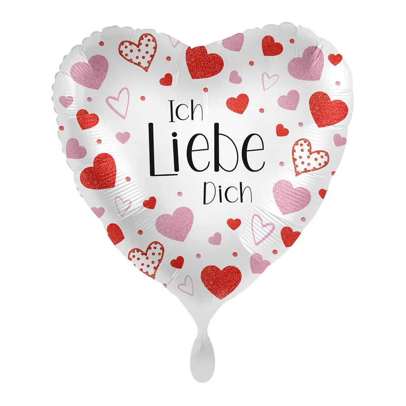 18"/Ø43cm Herz Folienballon "Ich liebe dich" | Love Story