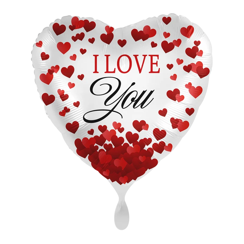 18"/Ø43cm Herz Folienballon "I Love You"