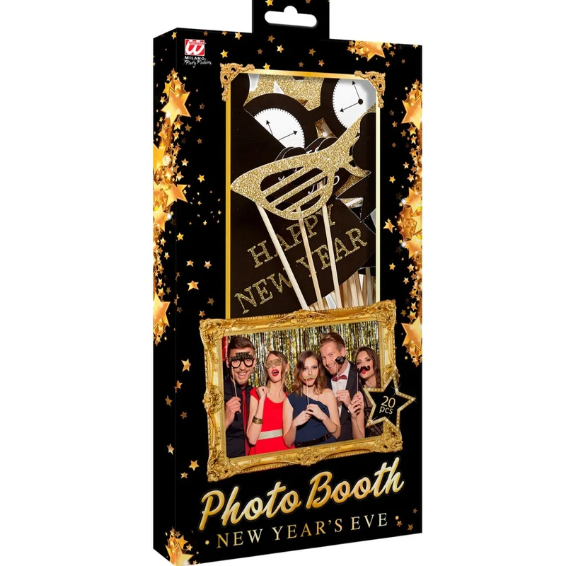 Silvester Requisiten für Fotobox | 20-tlg.