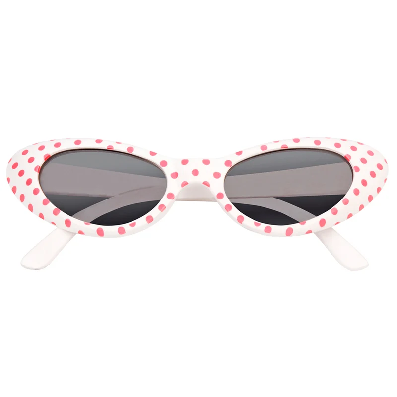 Cat Eye Brille Sandy mit Punkten | Weiß Rosa
