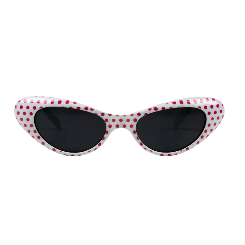 Cat Eye Brille Sandy mit Punkten | Weiß Rosa