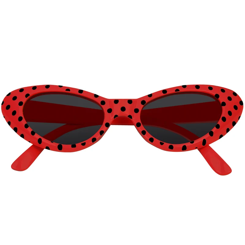 Cat Eye Brille Sandy mit Punkten | Rot Schwarz
