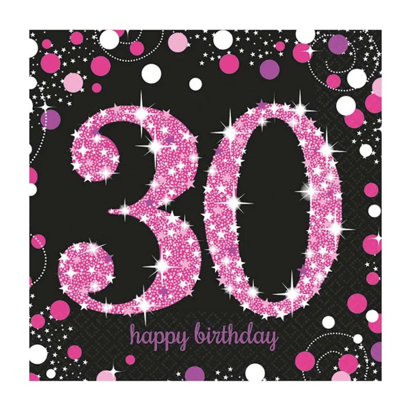 Servietten Sparkling #30 Pink 33x33cm/16Stk.