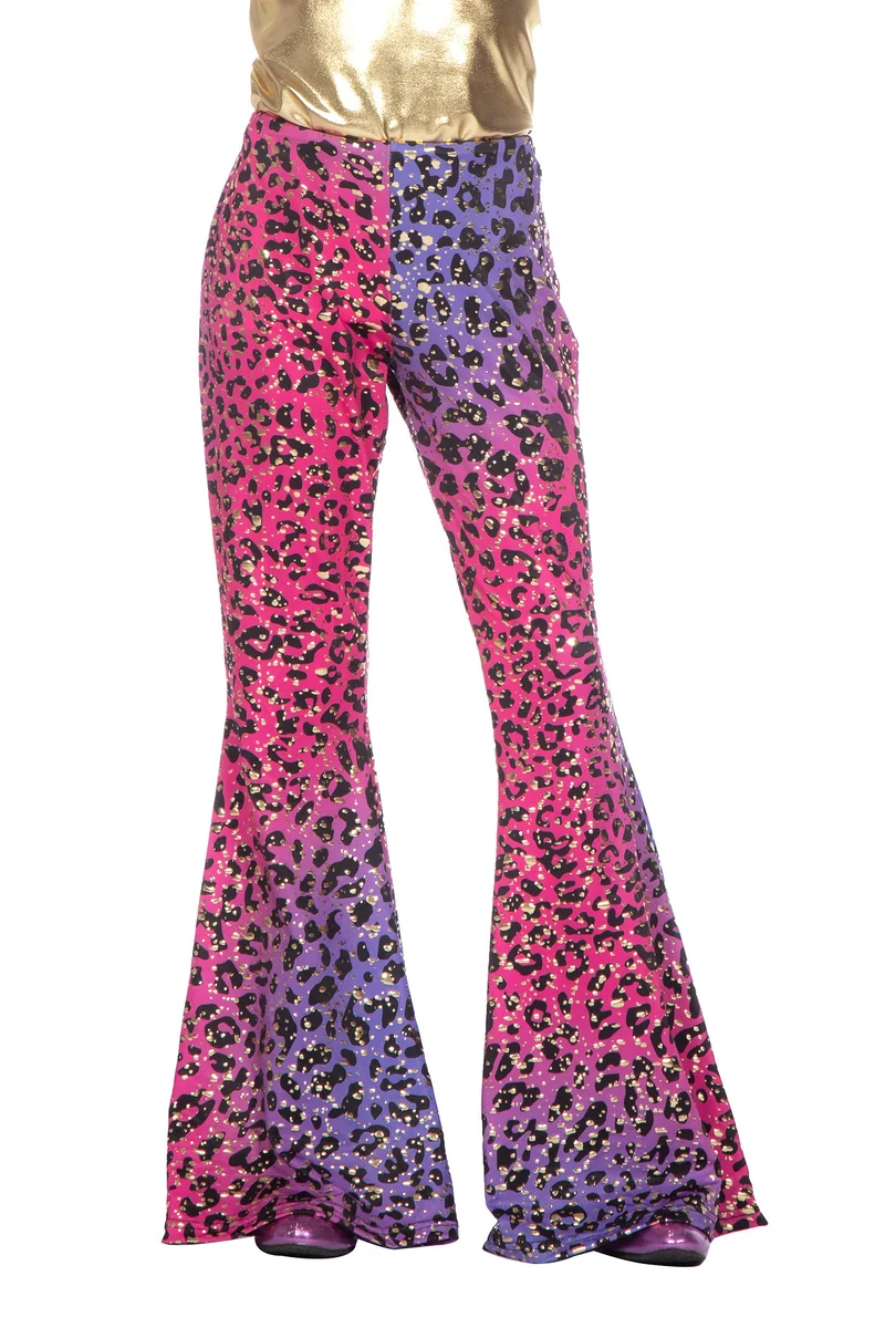 Hippiehose "Panther" glitzernd für Mädchen | Lila Rosa - Disco