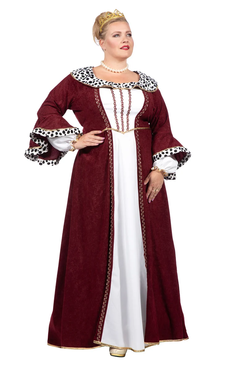 Königin "Malika" Kostüm für Damen | Rot - Kleid
