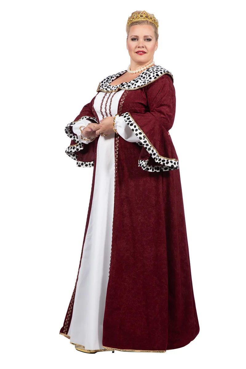 Königin "Malika" Kostüm für Damen | Rot - Kleid