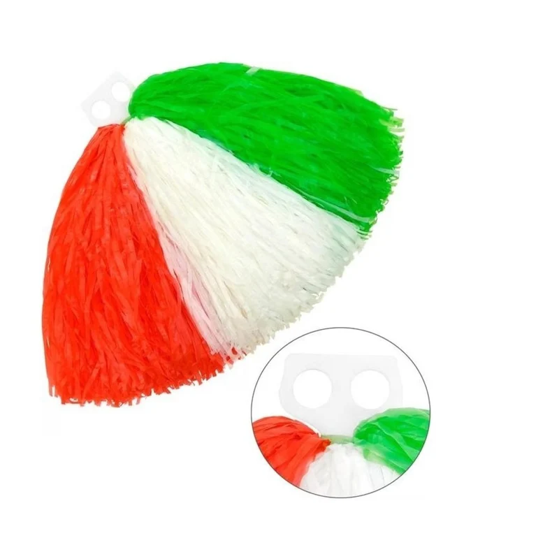 Pom Pom "Italien" | Grün Weiß Rot - Fußball Weltmeisterschaft