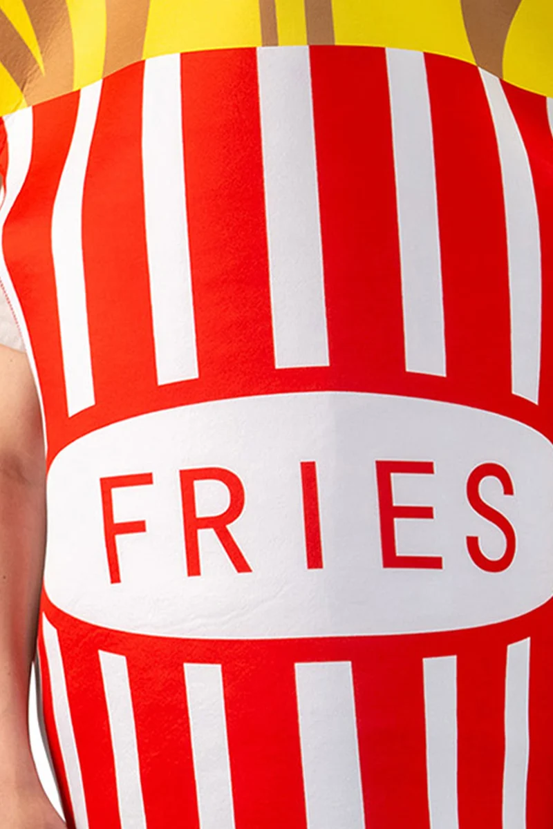 Spaßkostüm "Pommes" für Erwachsene | Einheitsgröße