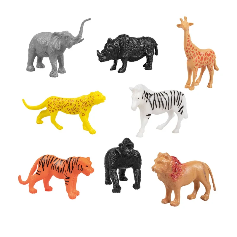 Favours Set Wilde Tiere 4,5x1,5 cm | 8 Stk.