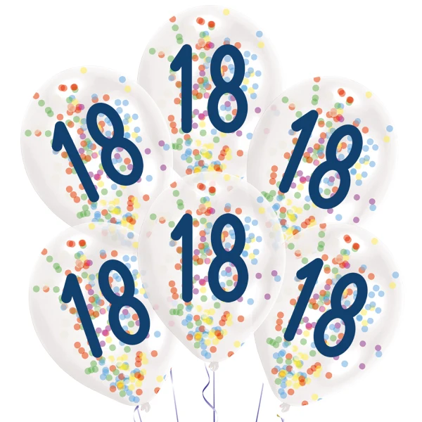 "Confetti Birthday" Luftballon | 6Stk./ Ø27,5cm