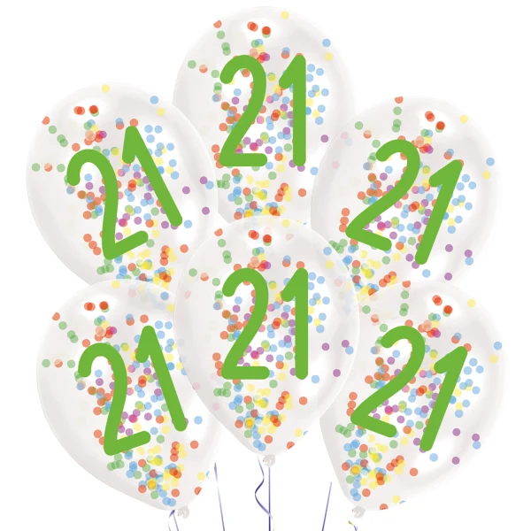 "Confetti Birthday" Luftballon | 6Stk./ Ø27,5cm