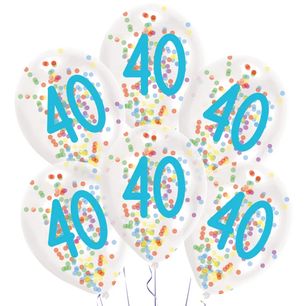 "Confetti Birthday" Luftballon | 6Stk./ Ø27,5cm