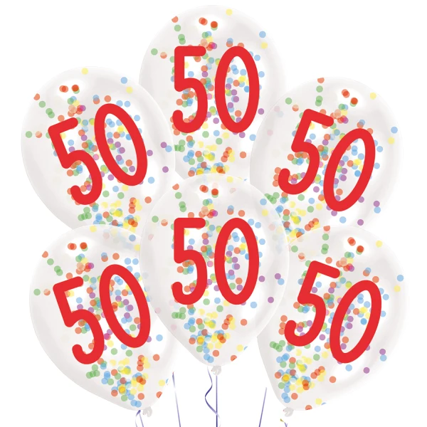"Confetti Birthday" Luftballon | 6Stk./ Ø27,5cm