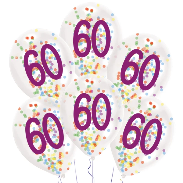 "Confetti Birthday" Luftballon | 6Stk./ Ø27,5cm