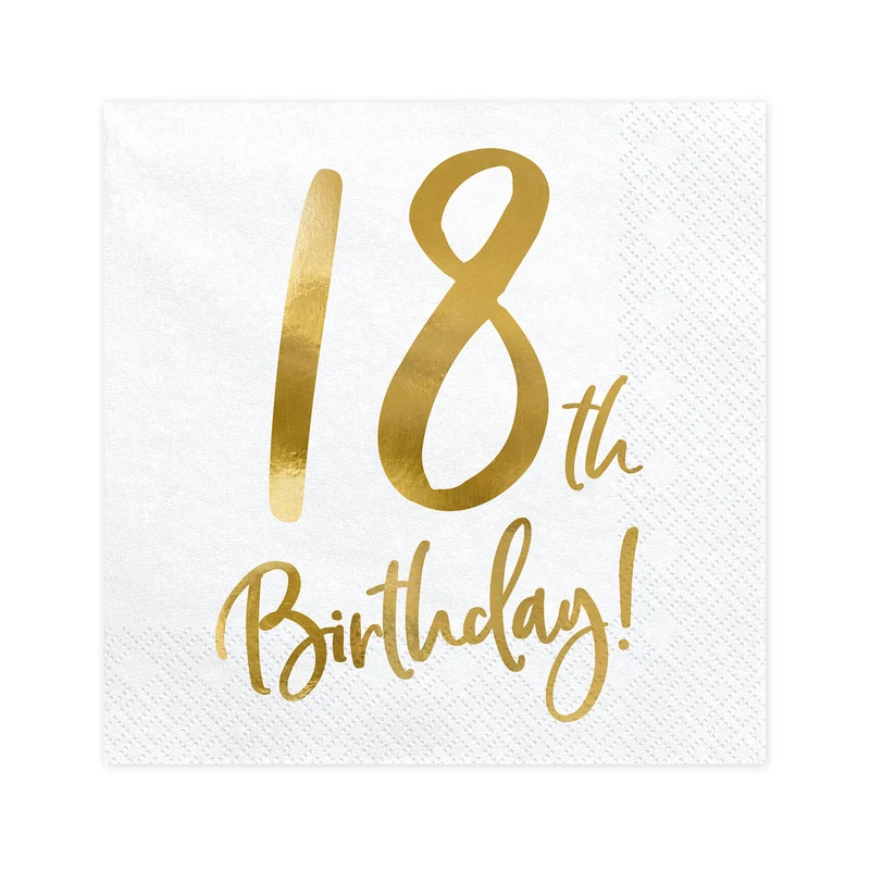 Servietten "Birthday Gold" 20Stk./33x33cm | #18