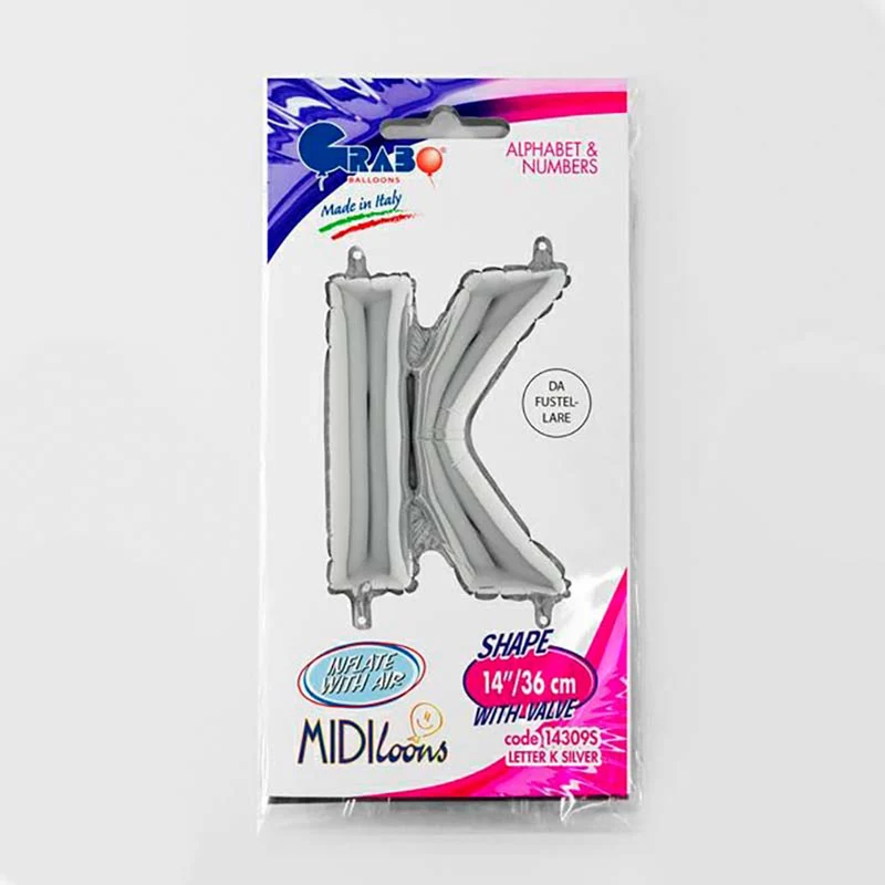 14"/Ø36cm Buchstabe silber | K