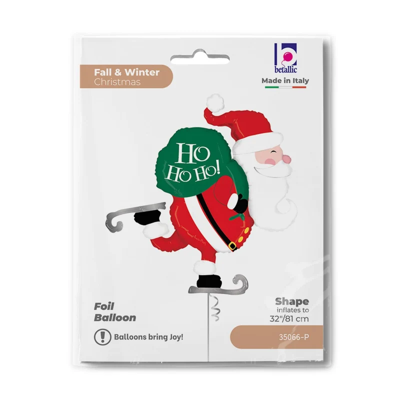 Shape Folienballon Weihnachtsmann "Ho Ho Ho!"| 114 cm