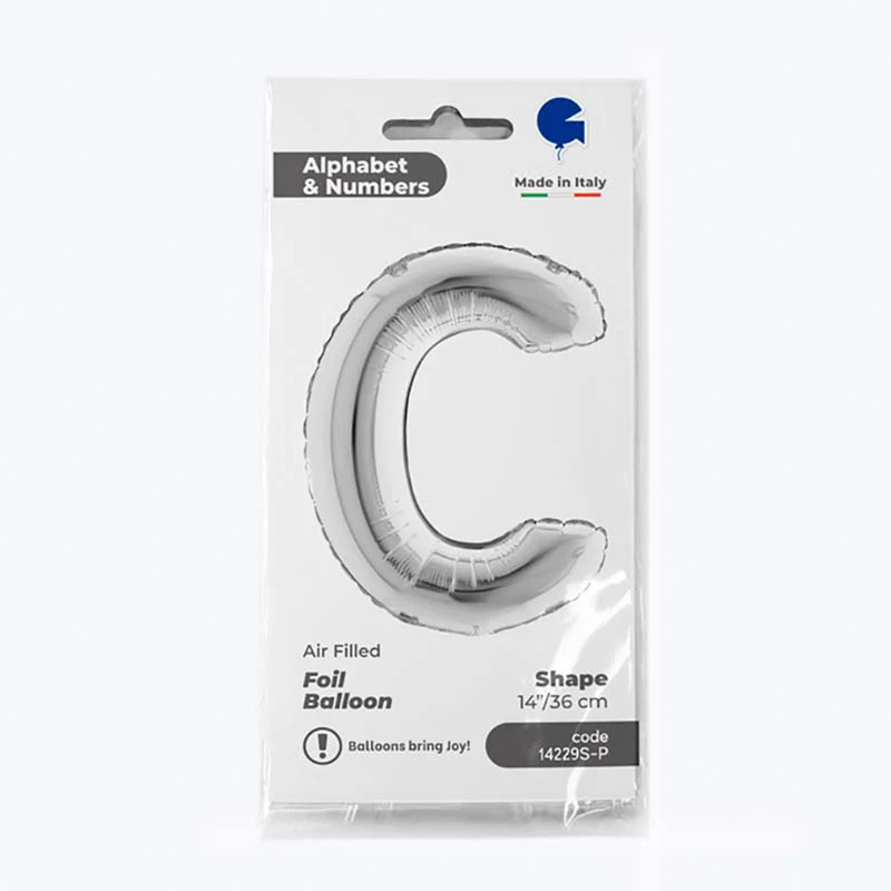 14"/Ø36cm Buchstabe silber | C