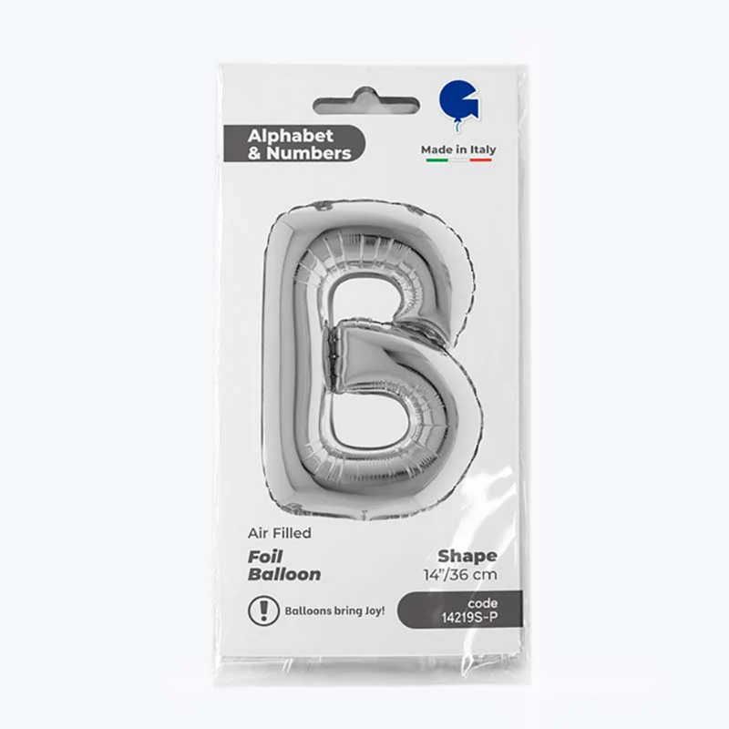 14"/Ø36cm Buchstabe silber | B