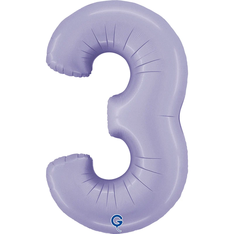 Riesenzahl Folienballon 40"/102cm | Satin Lilac