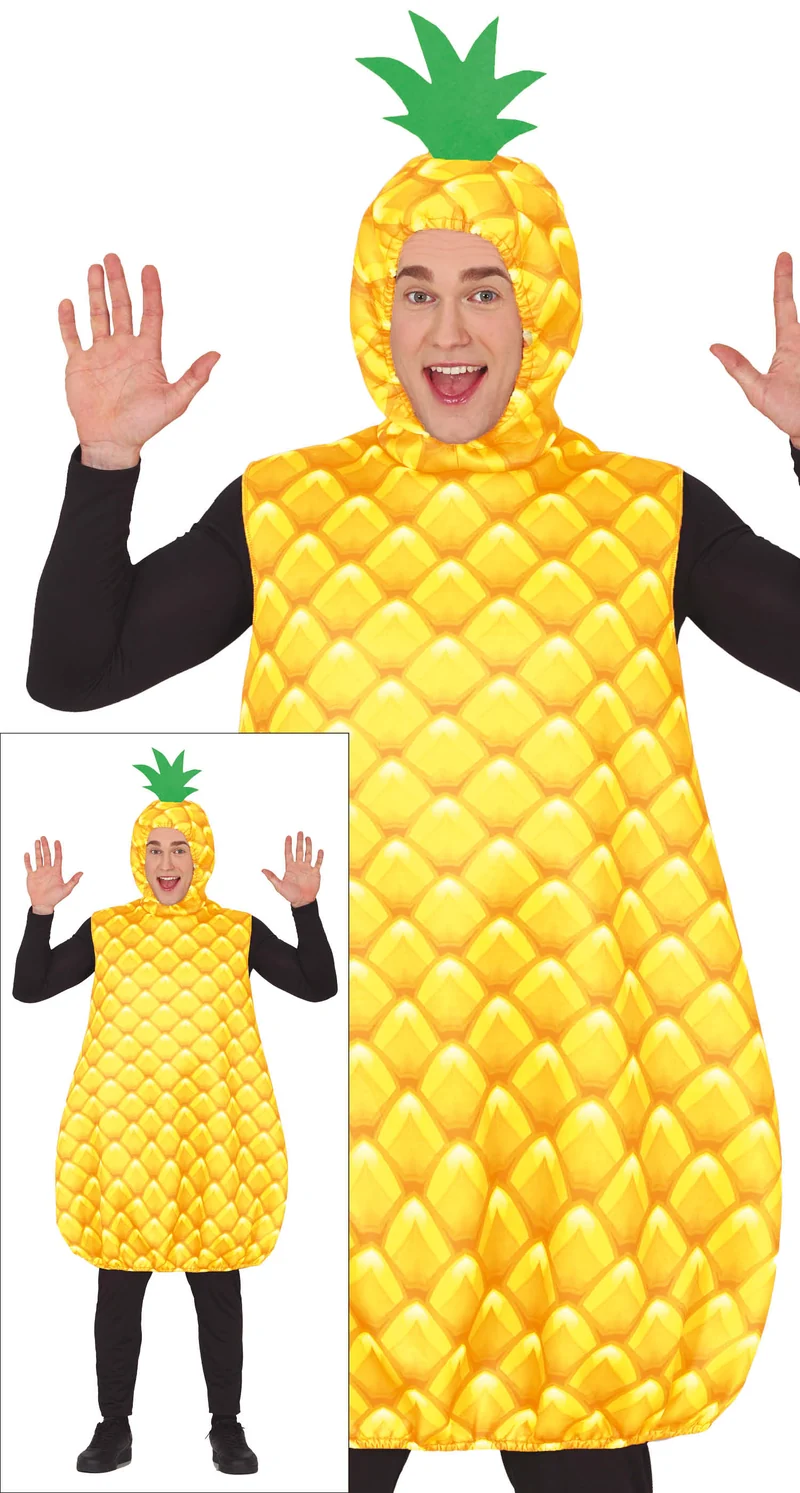 Spaßkostüm "Ananas" für Erwachsene | Einheitsgröße 52-54 (L)