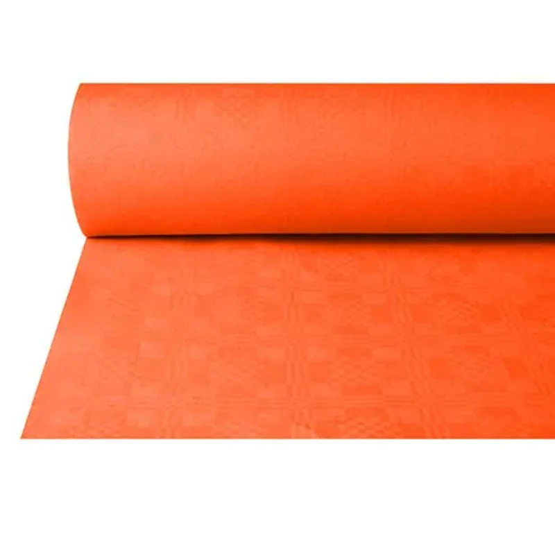 Tischdecke Papier Damastprägung 50x1m | Terracotta