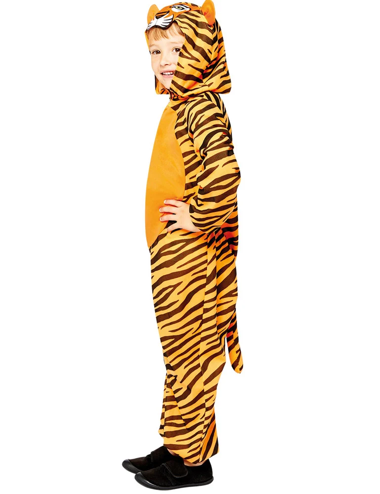 Tiger Kostüm für Kinder - Onesie | Overall Tierkostüm Zoo Safari