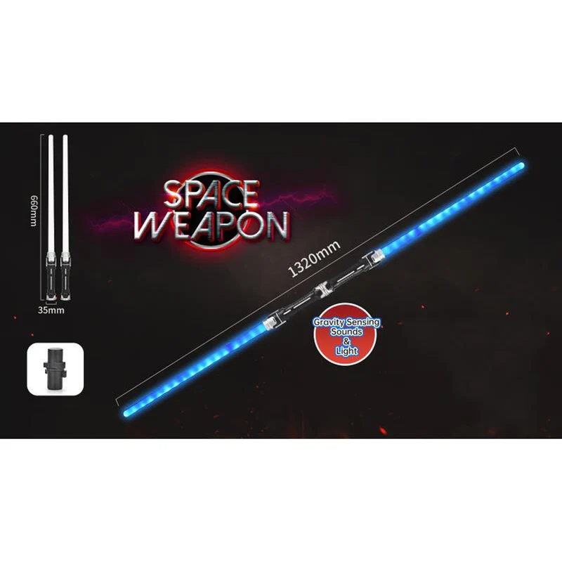 Lichtschwert "Galactica" Laserschwert mit Licht und Sound - 2er Set Farbwahl