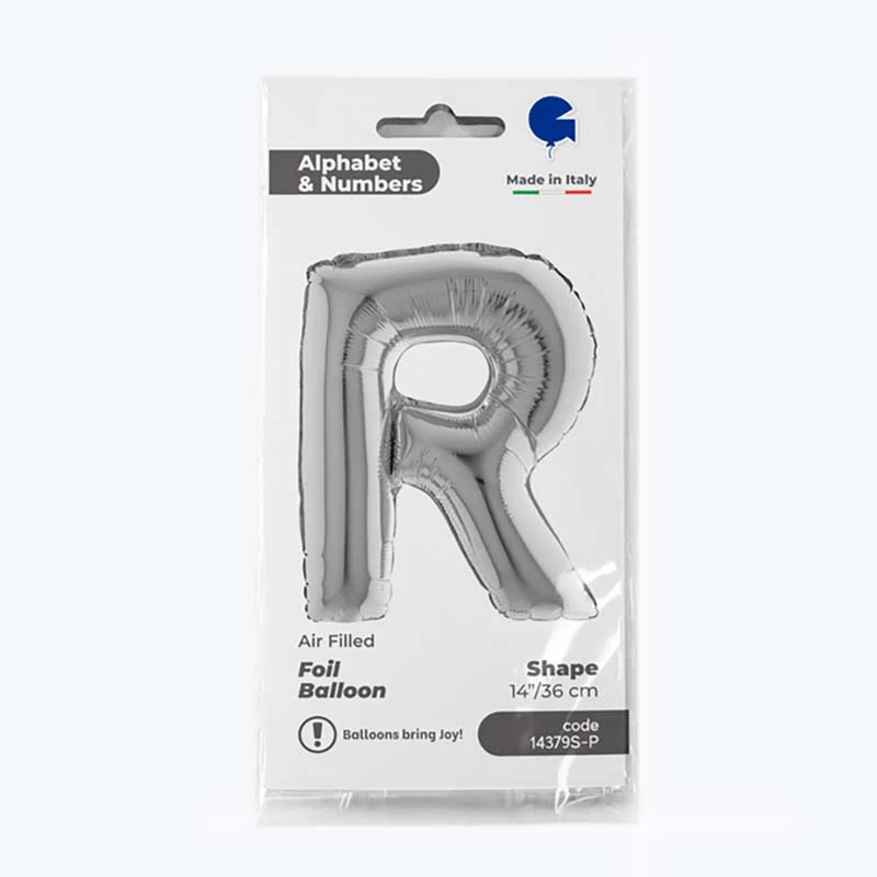 14"/Ø36cm Buchstabe silber | R