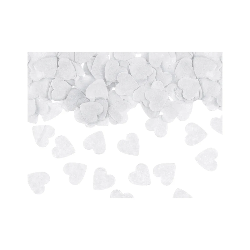 Konfetti Papier Herzen Weiß 15g