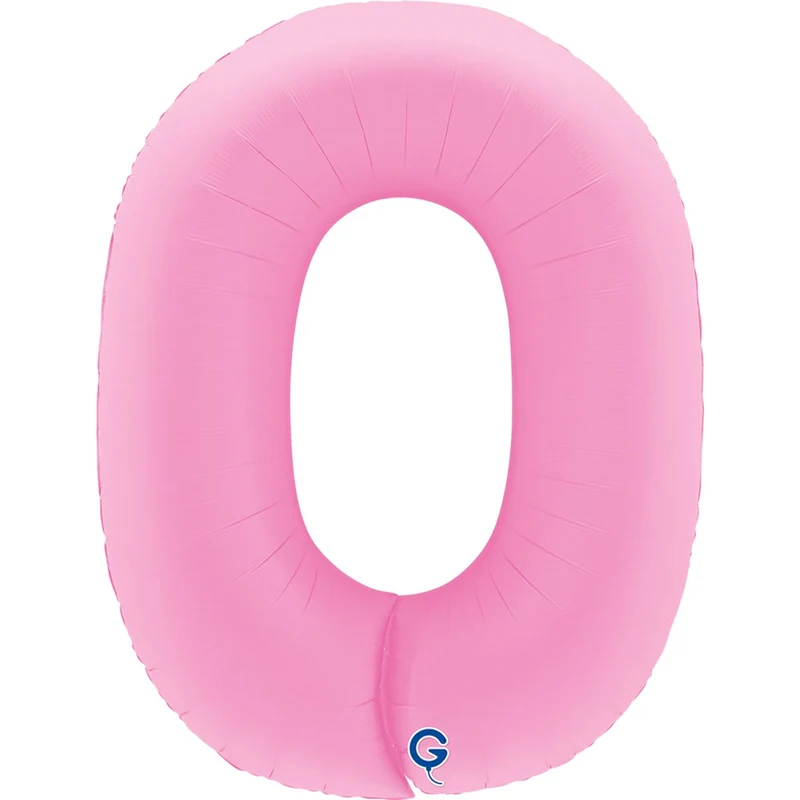 XXL Zahlen Folienballon 40"/102cm | Matte Sakura Pink