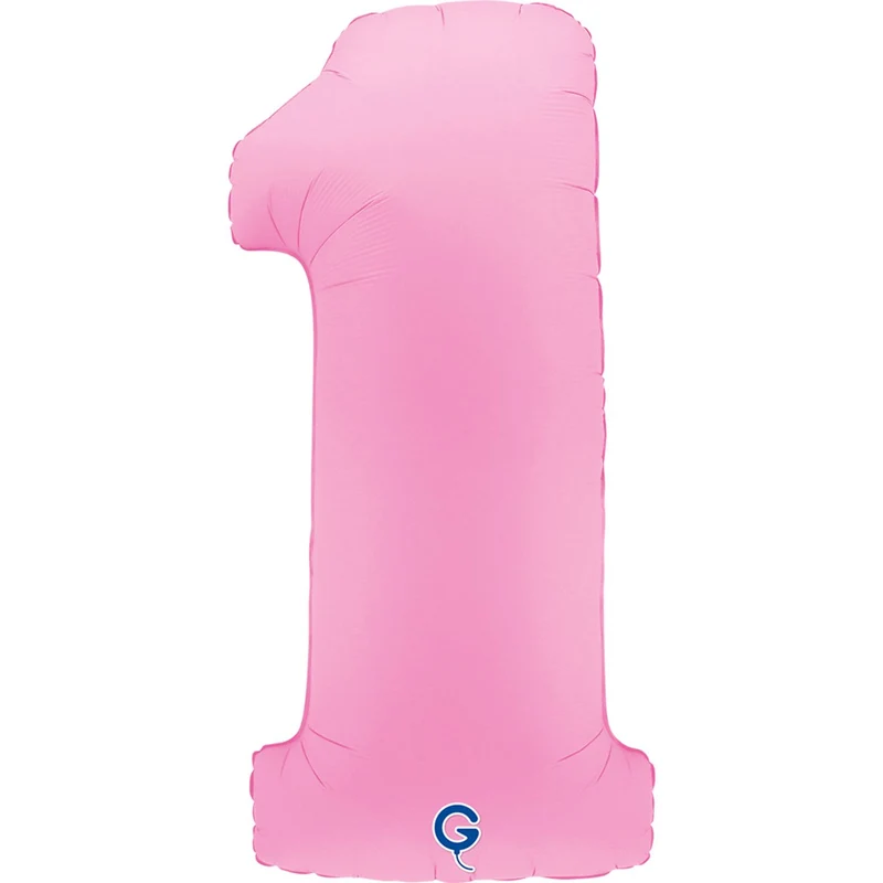 XXL Zahlen Folienballon 40"/102cm | Matte Sakura Pink